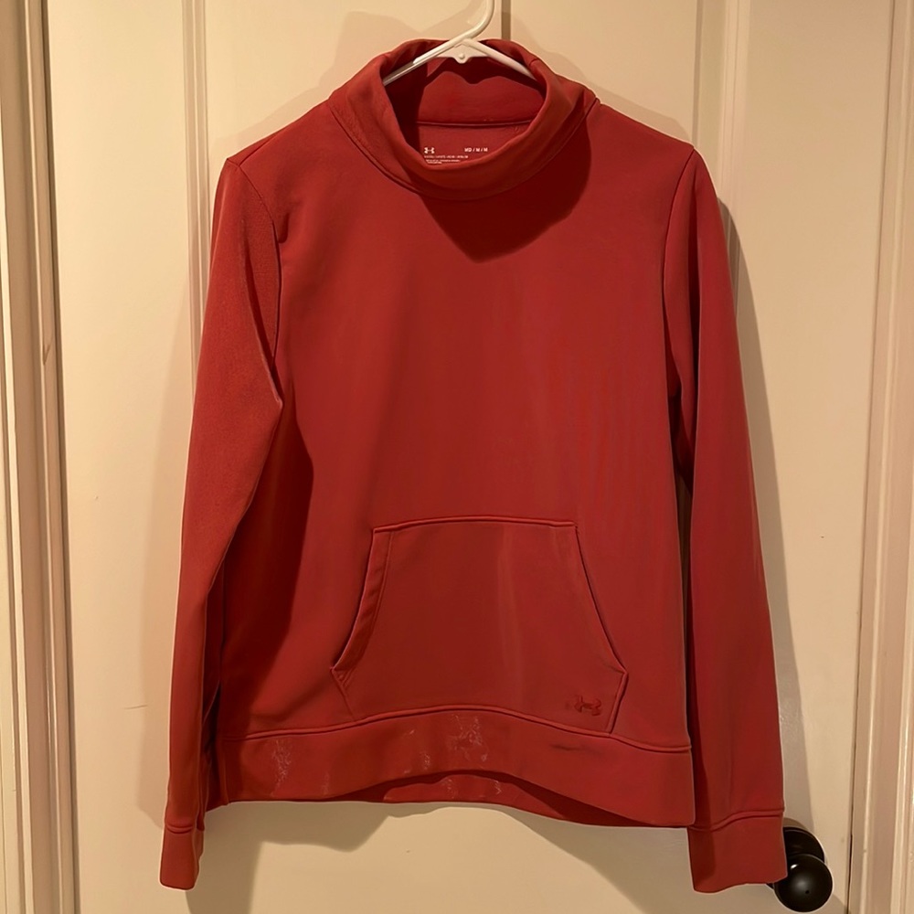 Burnt orange mock neck sweatshirt